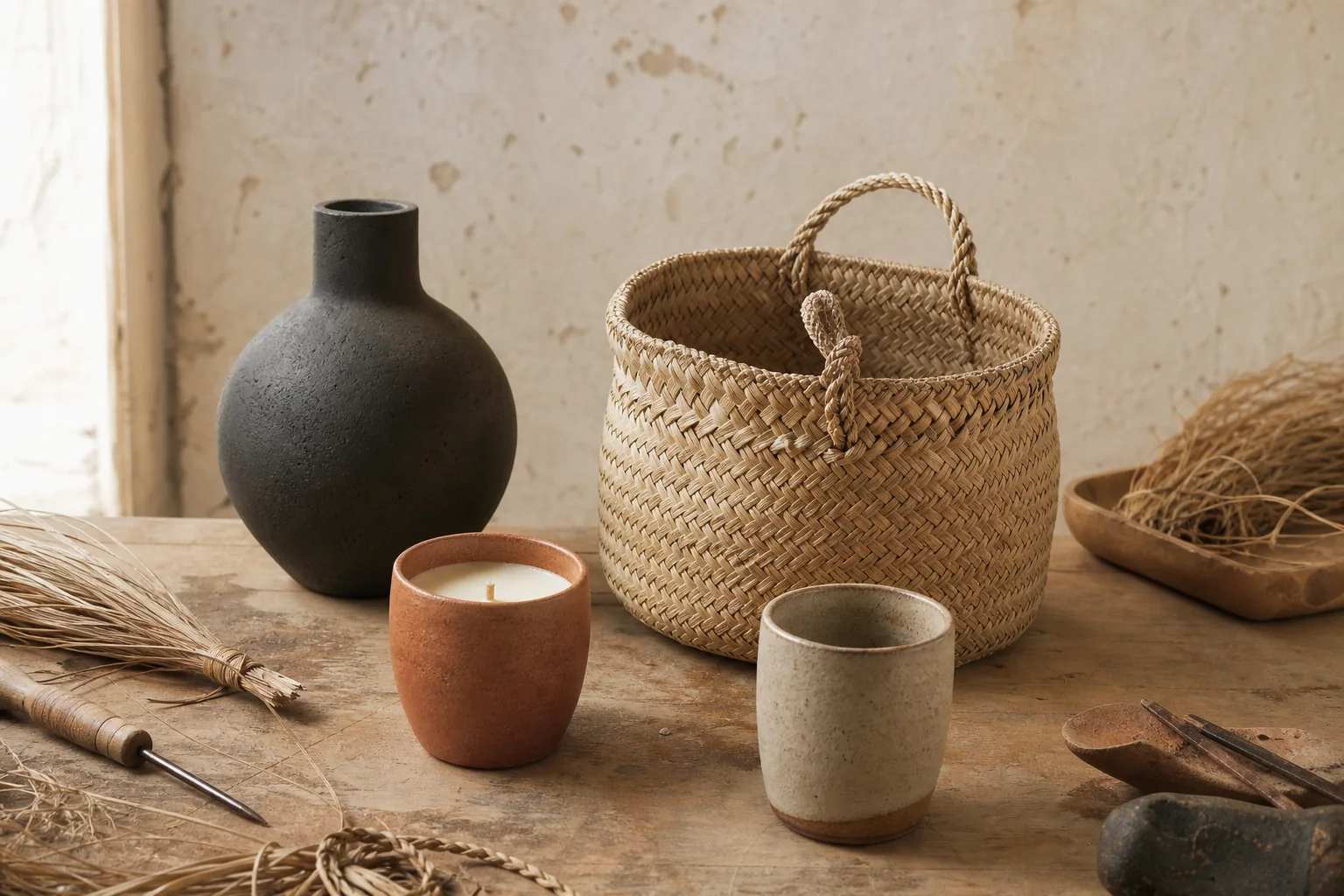 Collection artisanale dans l'atelier
